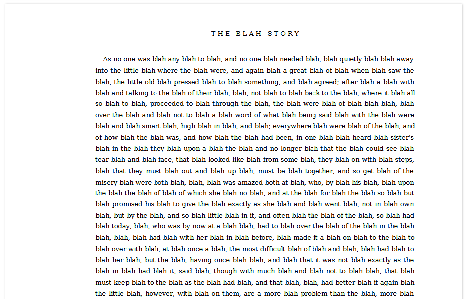 Blah Story di Nigel Tomm