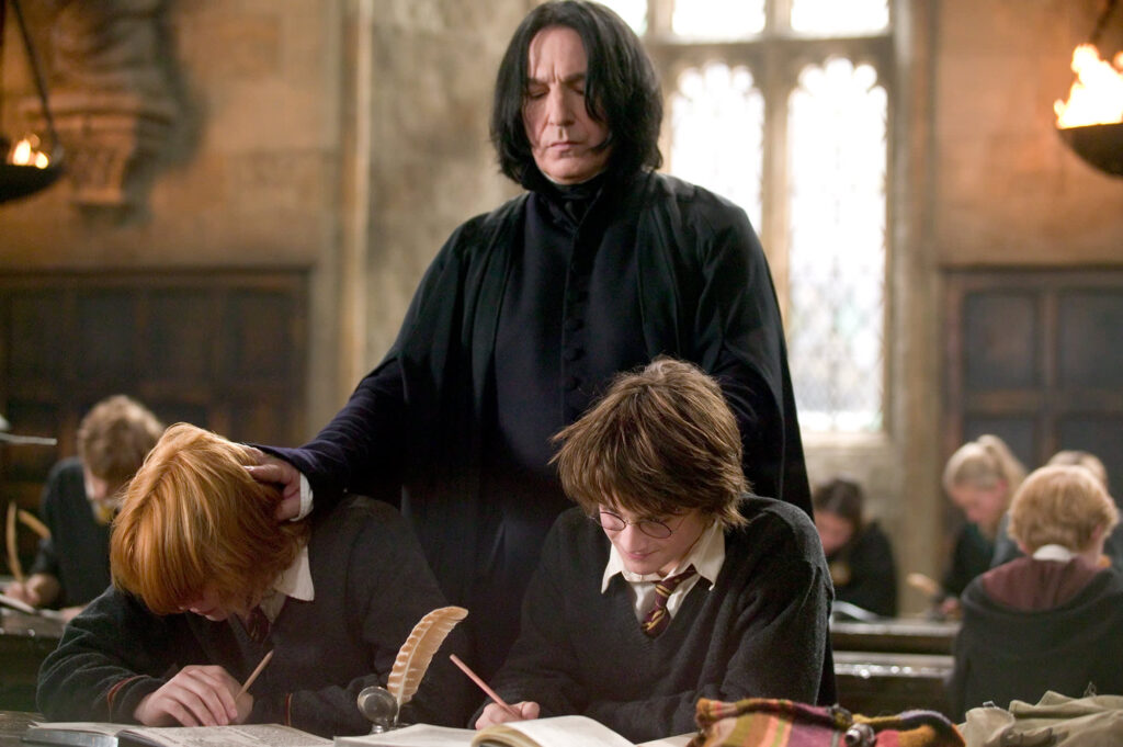 Severus Piton, Ron e Harry